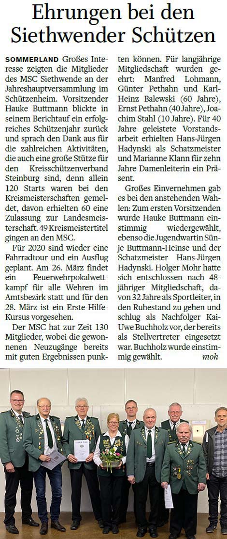 JHV des MSC 2020.
