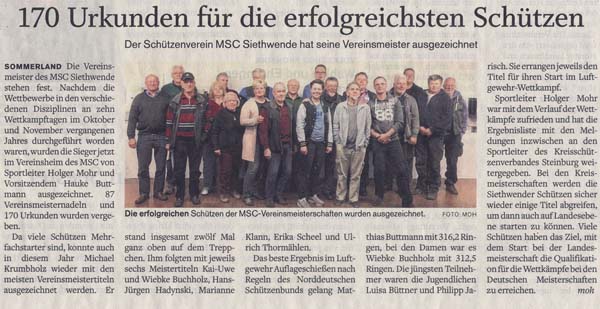 Vereinsmeisterschaft 2019.